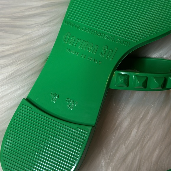 Carmen Sol Maria Flat Sandal Size 10 Green - Picture 7 of 11